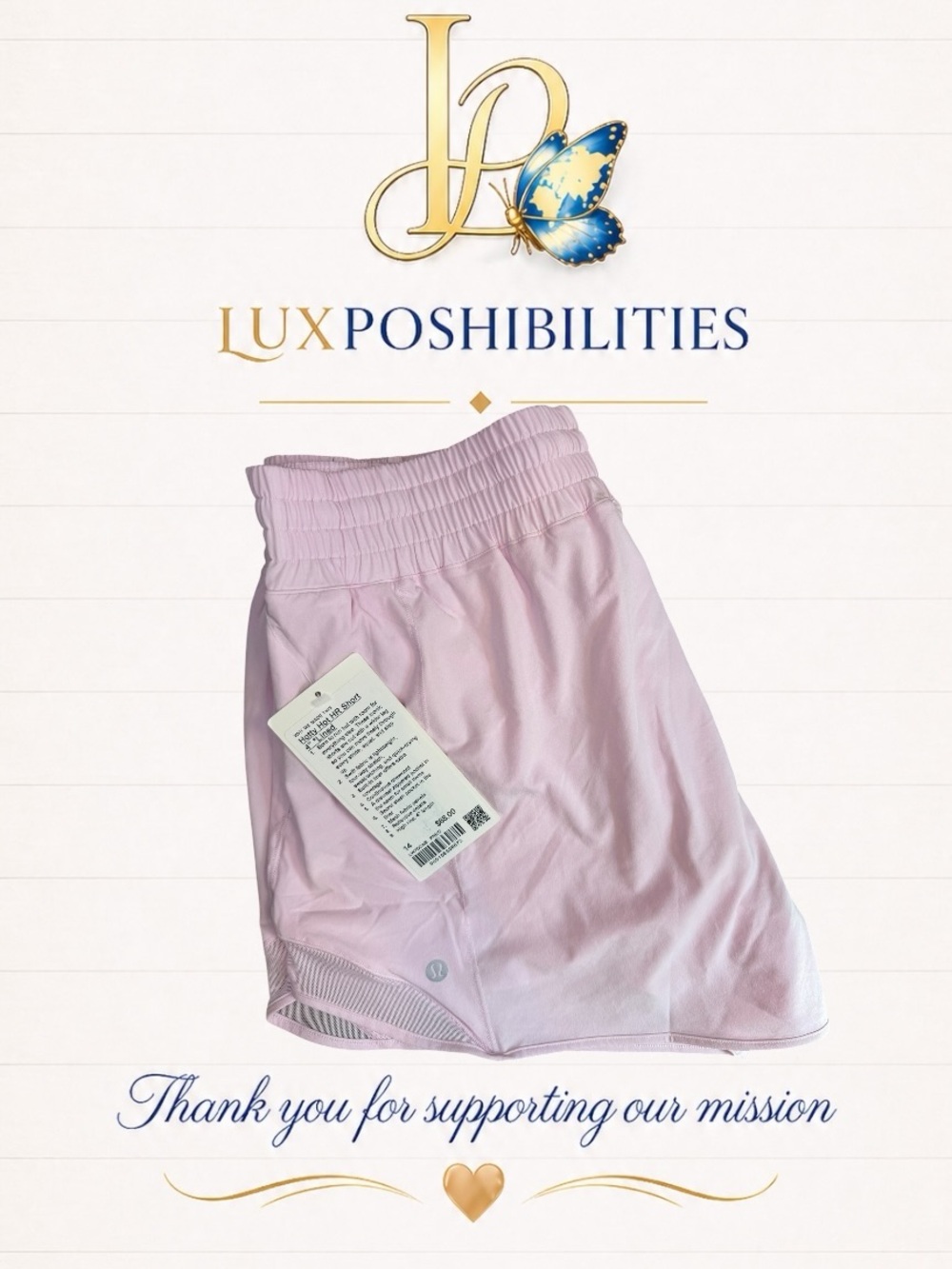 lululemon NWT size pink organza